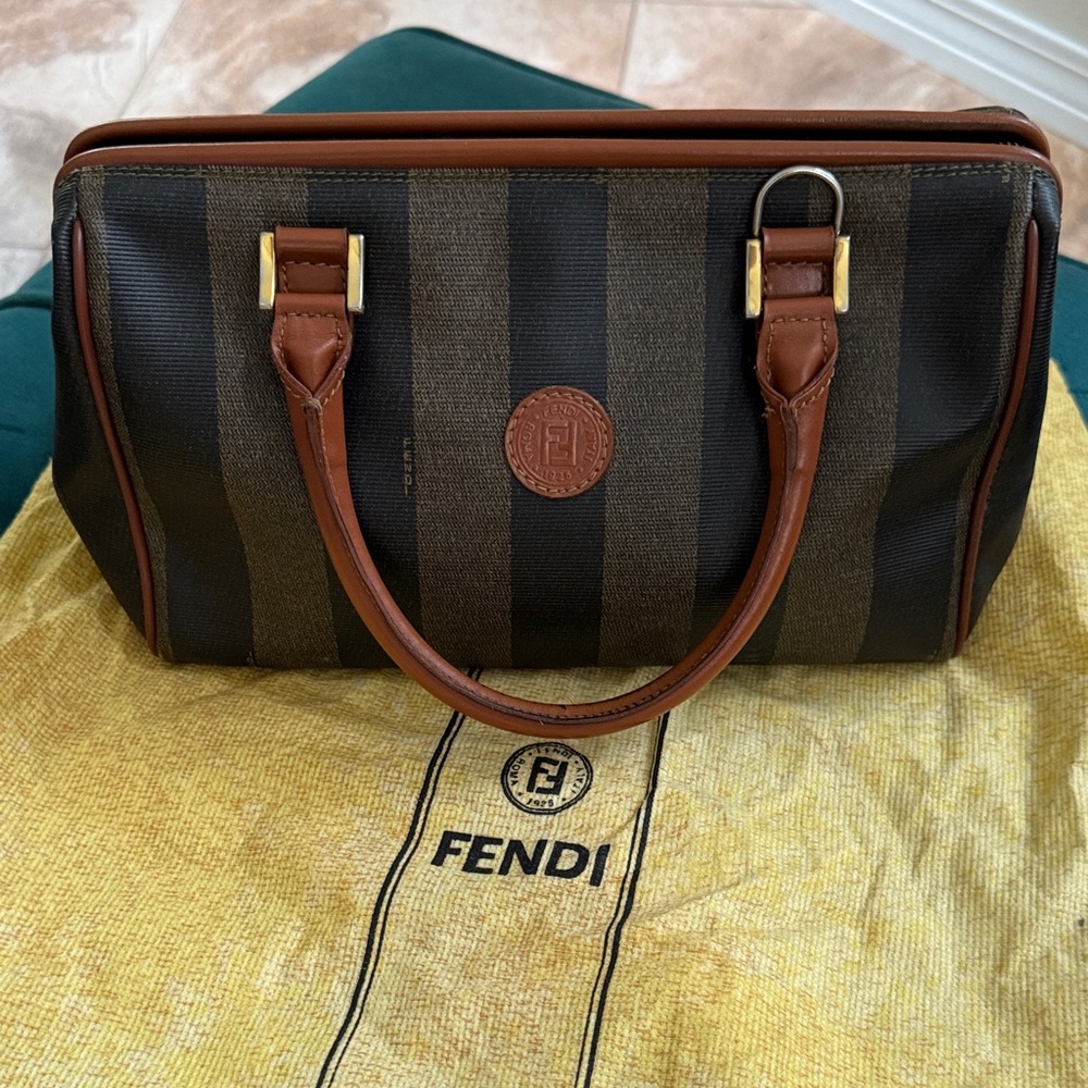 Fendi Pequin Handbag- timeless!